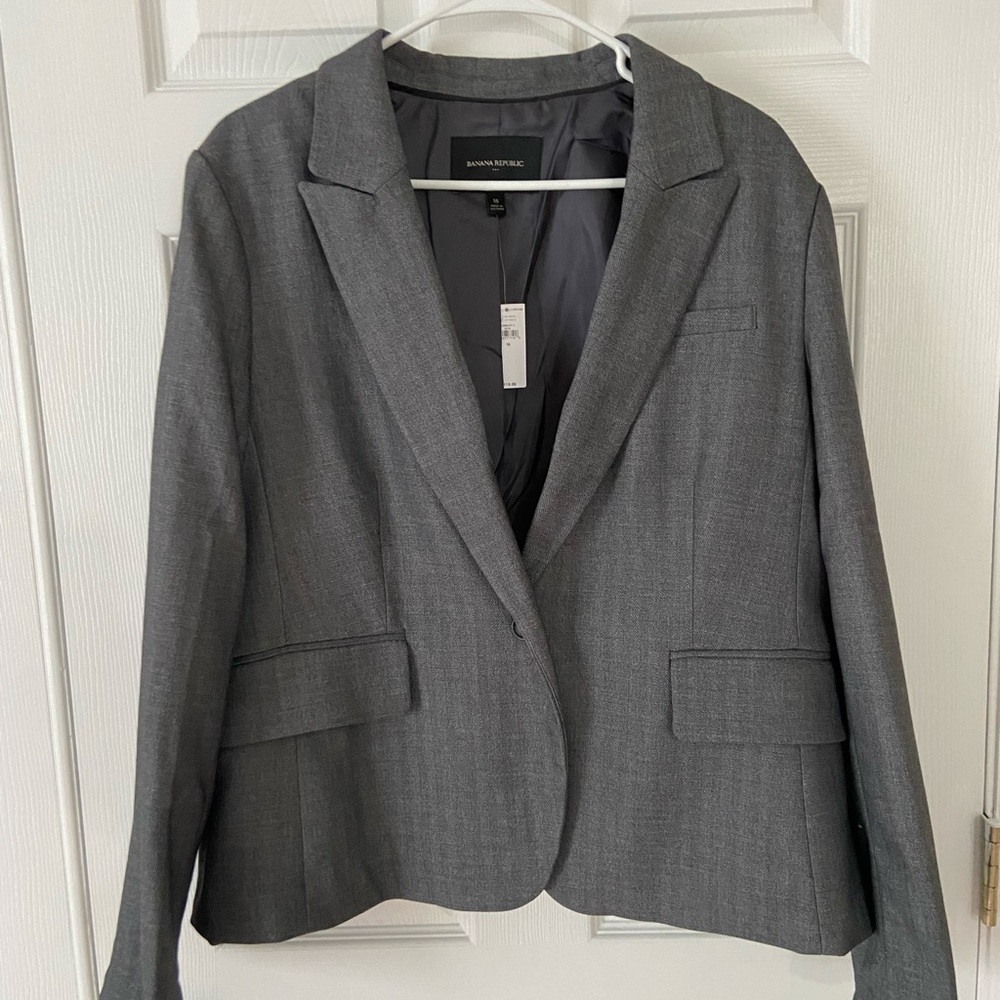 New Banana Republic Blazer Heather Gray